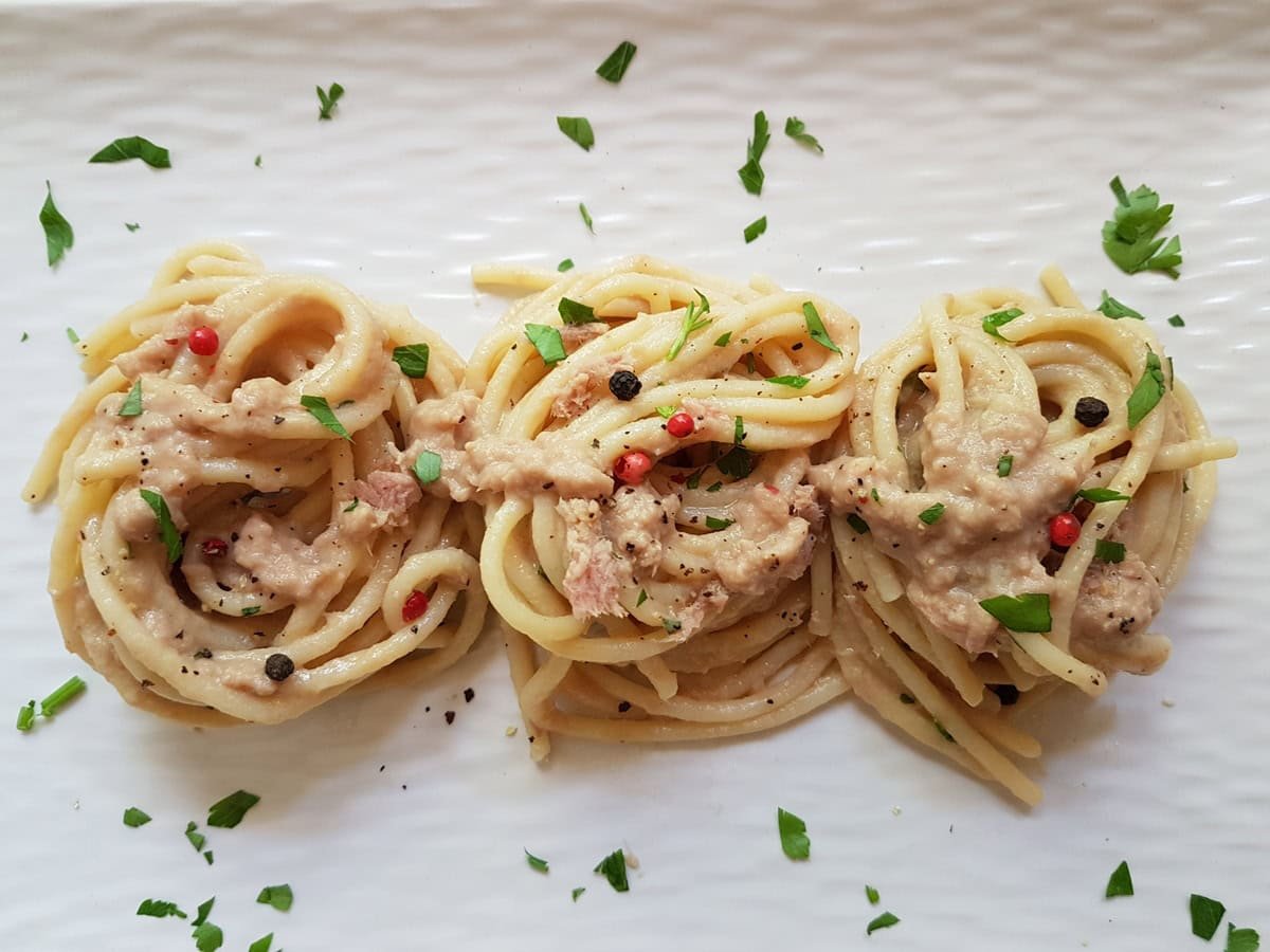 Tuna and anchovy vermicelli.