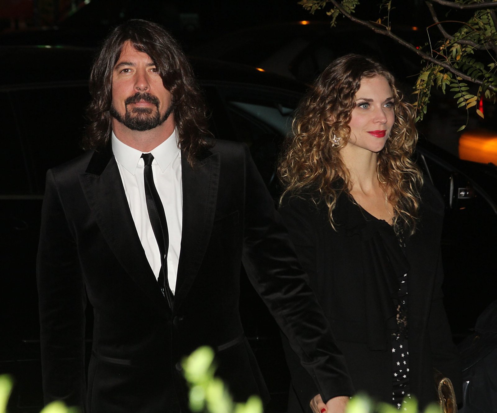 Dave Grohl and wife Jordyn Blum attend Paul McCartney