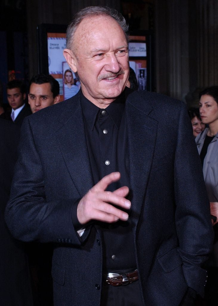 Gene Hackman arrive at the premiere of his new movie 