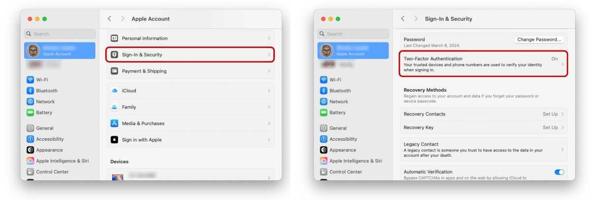 MacOS SEQUOIA 2FA