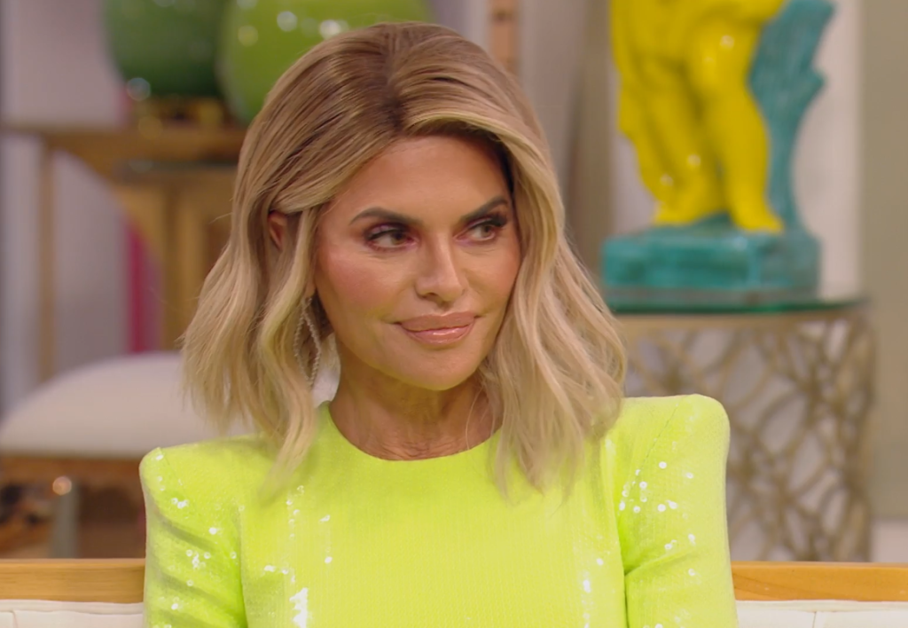 Lisa Rinna with a dramatic hairstyle on 'Rhobh'.