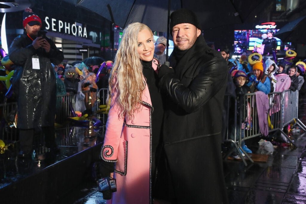 Jenny McCarthy and Donnie Wahlberg make up during Dick Clark's New Year's Rockin 'Eve with Ryan Seacrest 2019 on December 31, 2018 in New York City.