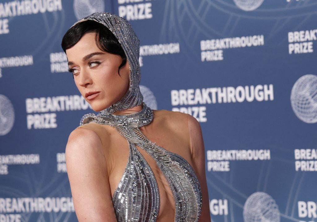 Katy Perry participates in the 11th breakthrough price ceremony in Barker Hangar in Santa Monica, California, April 5, 2025.