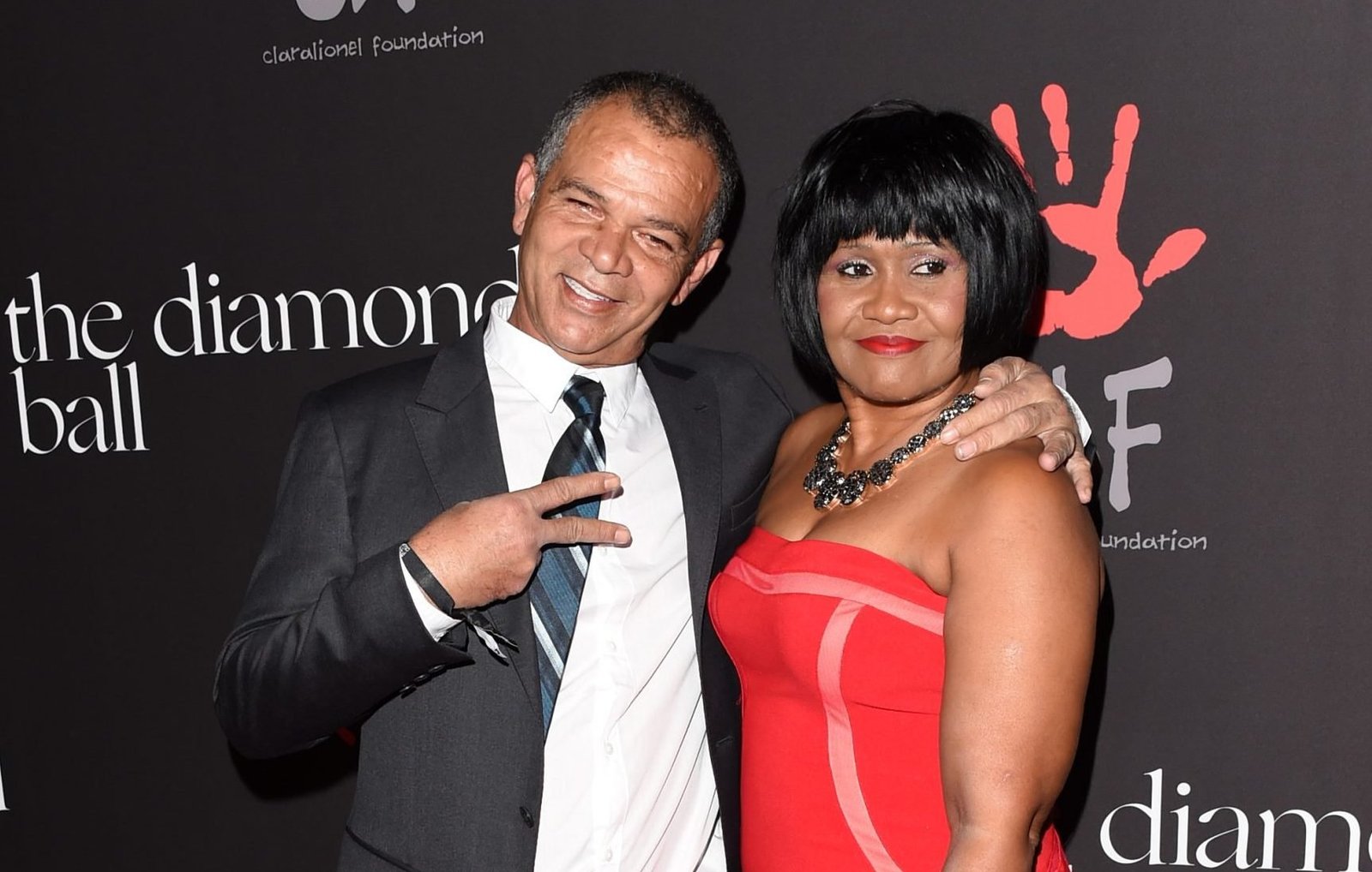 Ronald Fenty and Monica Braithwaite attend The Inaugural Diamond Ball presented by Rihanna and The Clara Lionel Foundation at The Vineyard on December 11, 2014 in Beverly Hills, California.