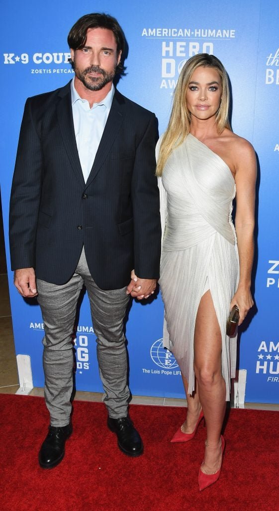 Aaron Phypers and Denise Richards participate in American Humanes 2018 American Human Hero Dog Awards at Beverly Hilton Hotel on September 29, 2018 in Beverly Hills, California.